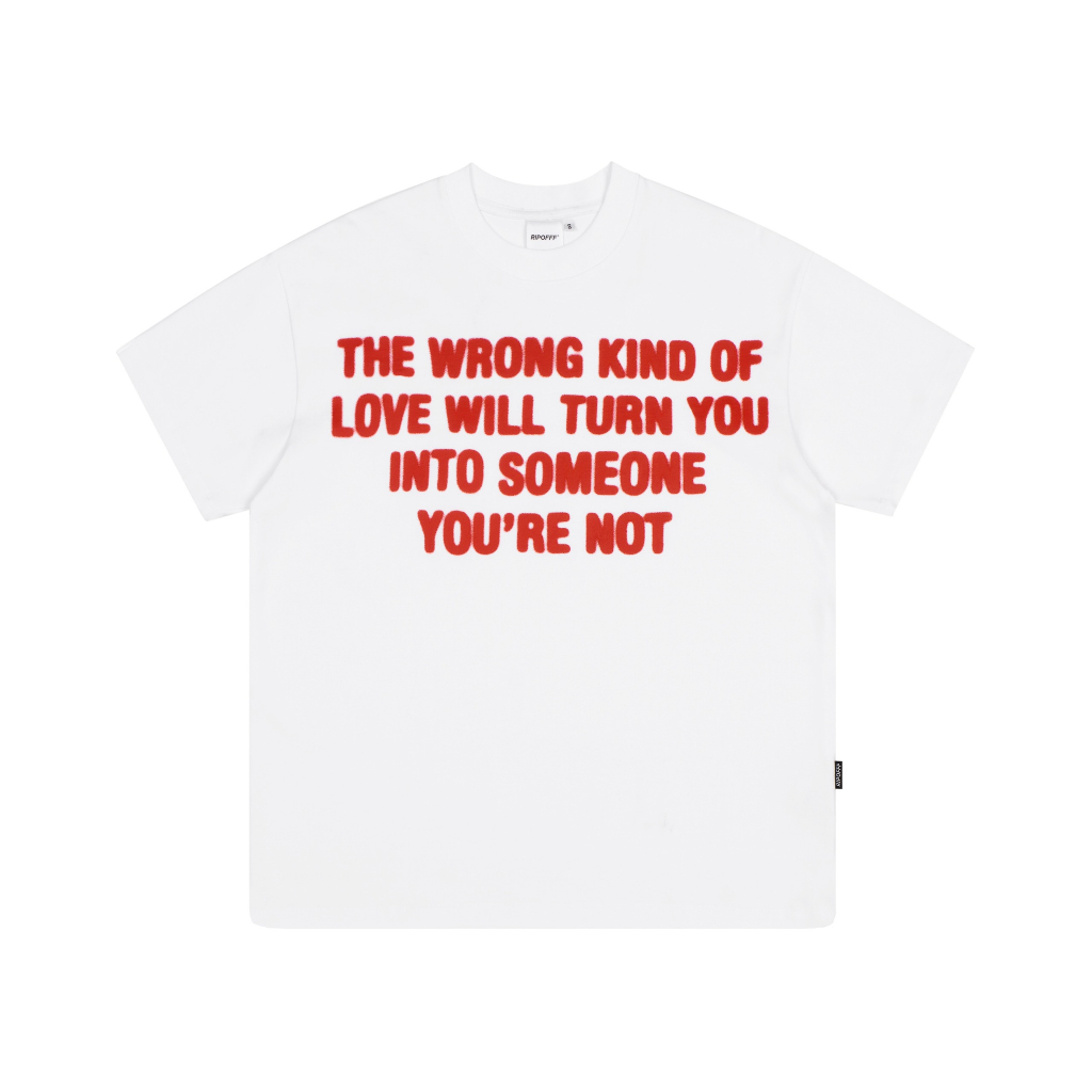 RIPOFFF Wrong Love T-shirt - Black/White