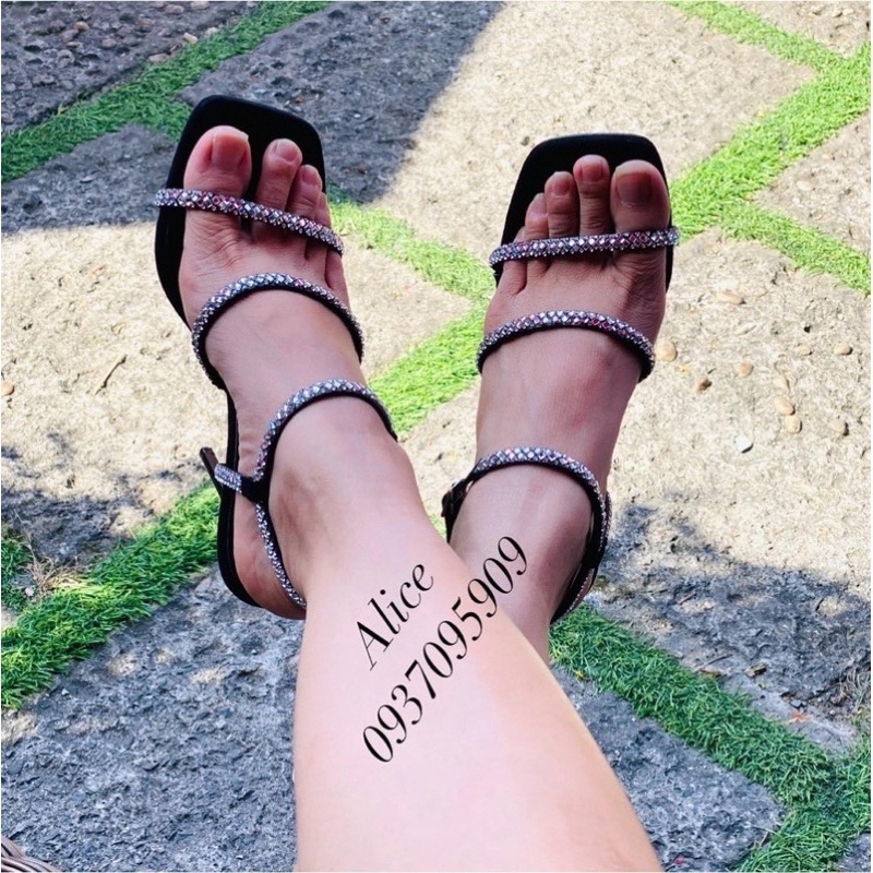 Sandan Cao gót Đính Đá Cao cấp 11P - Hàng VNXK Cao Cấp - Full size 34-40