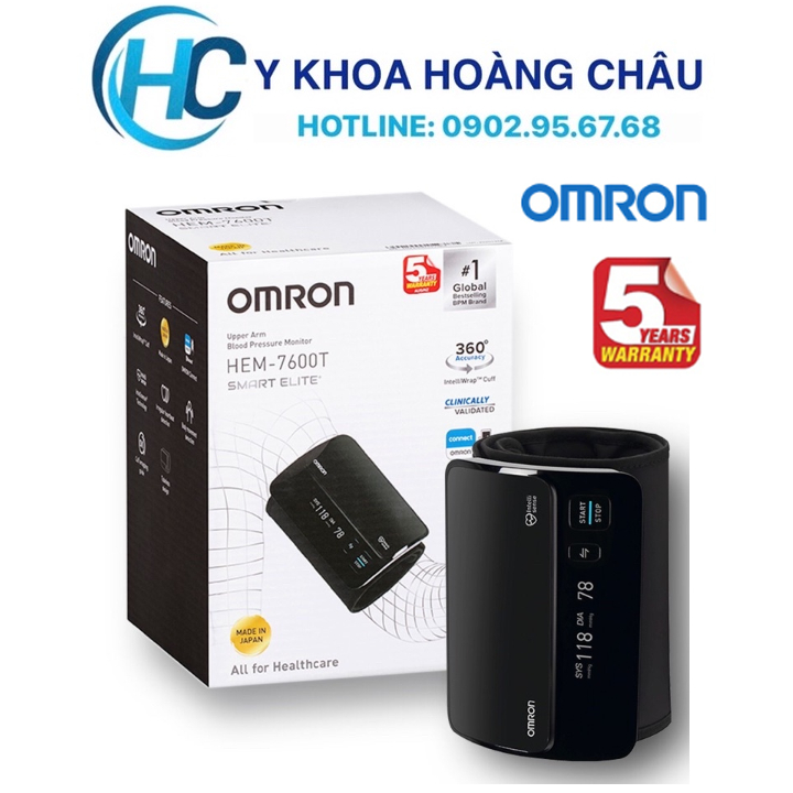 Máy Đo Huyết Áp Tự Động Không Dây Omron HEM-7600T (Nhật Bản -bảo hành 5 năm)