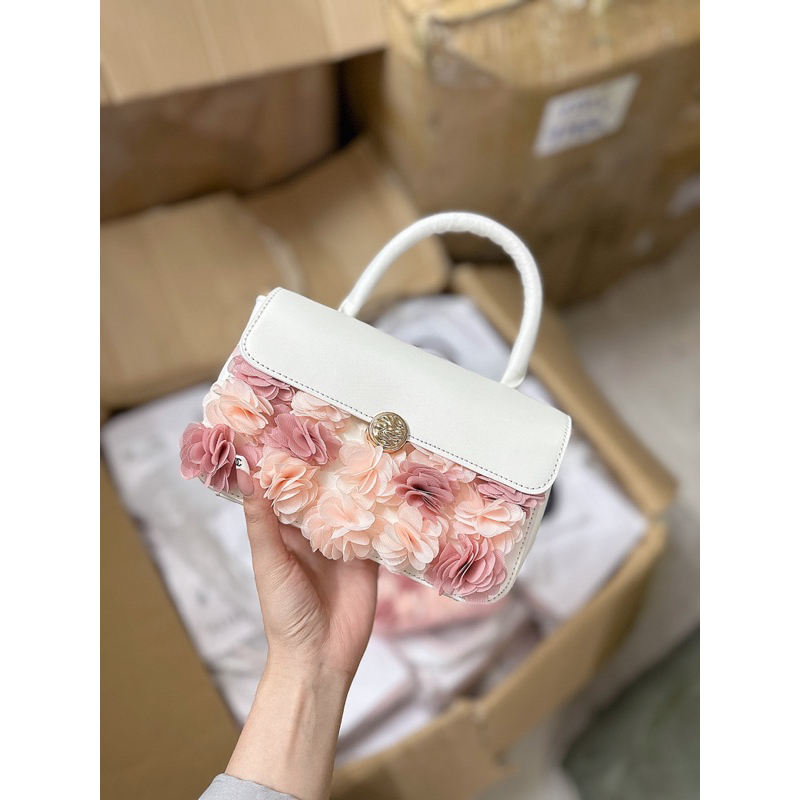 Túi cnk quai xách hoa nổi mới nhất xinh xĩu lun ạ 22cm