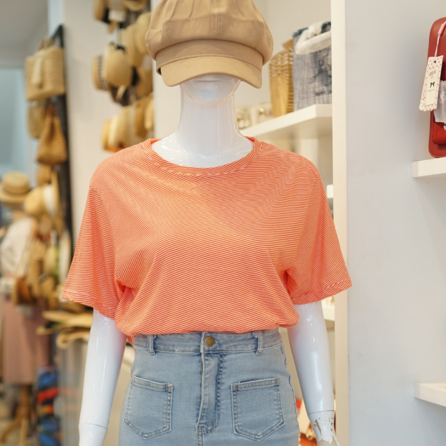 Áo thun nữ cotton 100% sọc - sọc caro -  - Việt Nam SX