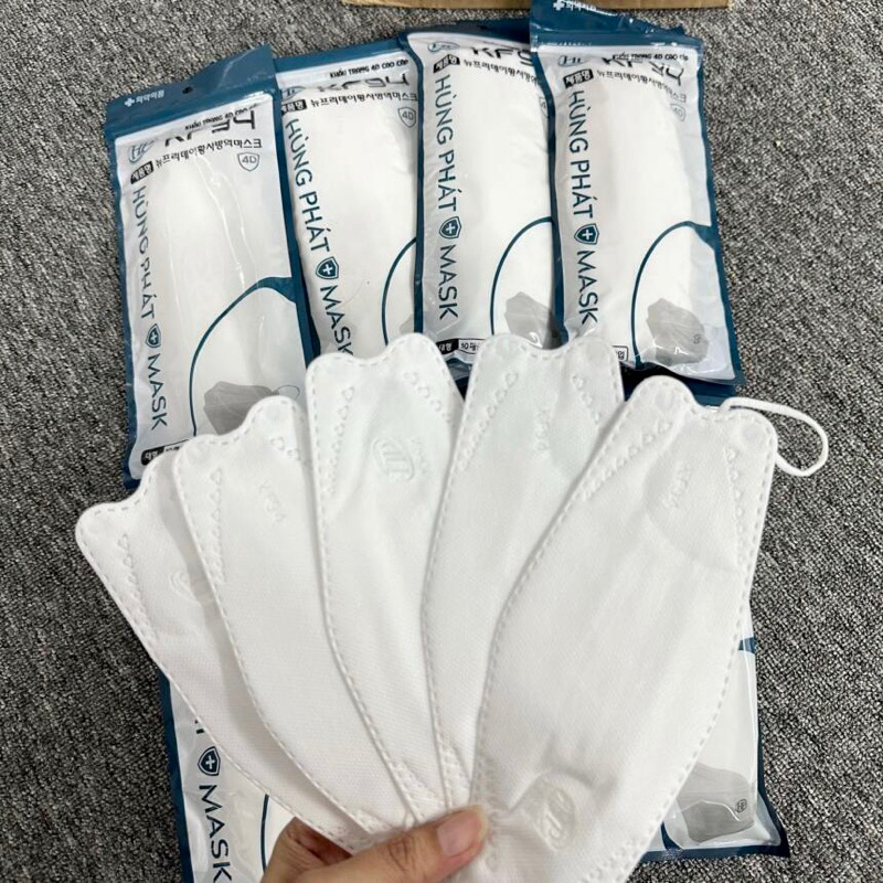 KHẨU TRANG KF94 LOẠI 1 CHÍNH HÃNG HÙNG PHÁT 4 LỚP CHỐNG BỤI, KHÁNG KHUẨN