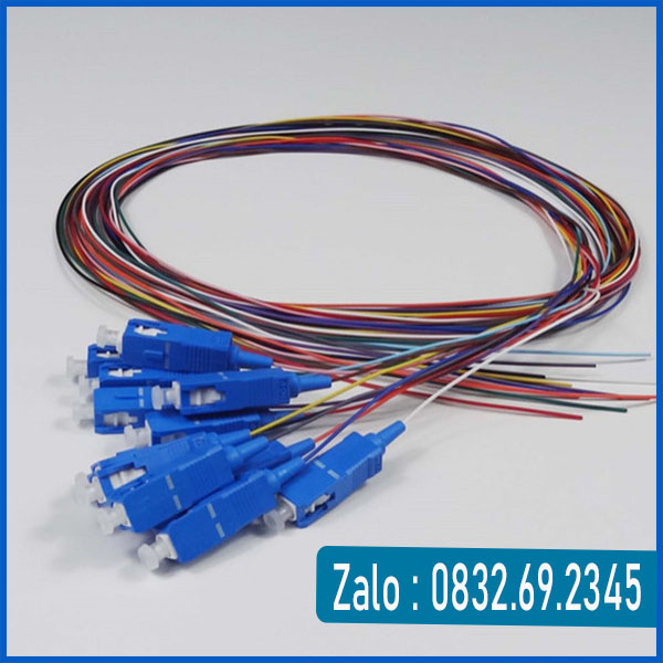 12 Dây hàn quang Pigtail SC/UPC 1.5m , Dây nối quang 12 màu SC/UPC