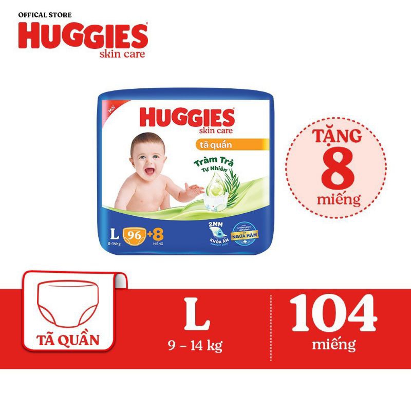 Tã quần Bỉm huggies skincare M42+6/M76+6/L68+6/xl60+8/xxl54+8/M106/L104/xl88/xxl80 mới