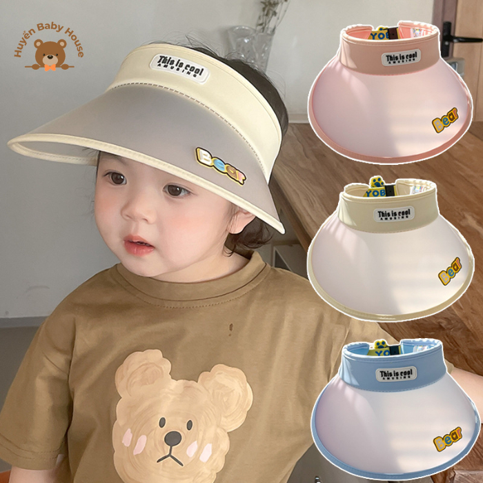 Mũ Rộng Vành Chống Nắng Tia Cực Tím Thiết Kế Hở Chóp Dễ Thương Thời Trang Mùa Hè Cho Bé Trai - Bé Gái