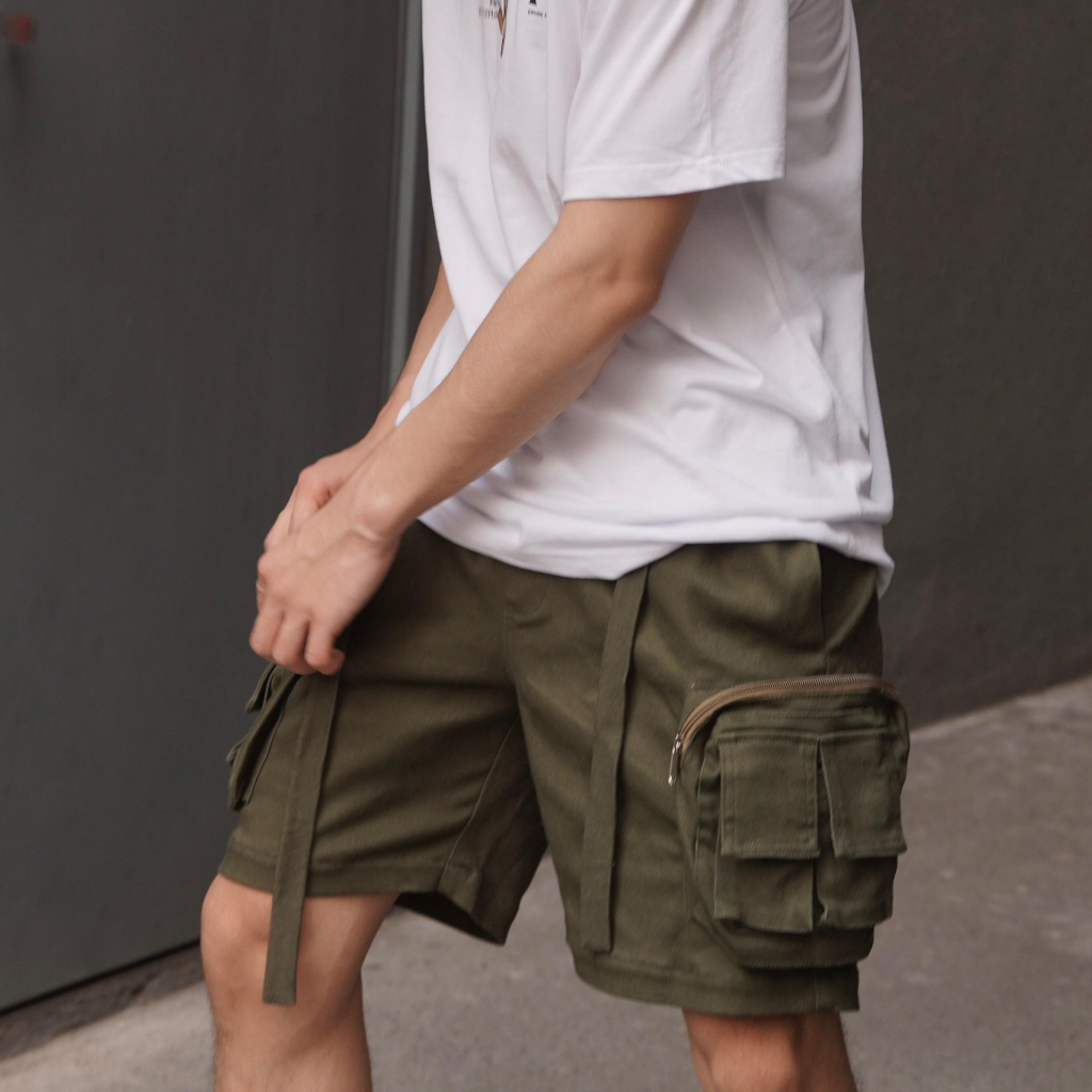 Quần short nam Steve Túi Hộp, vải kaki co giãn, quần đùi nam dáng thể thao mã V2 Local Brand