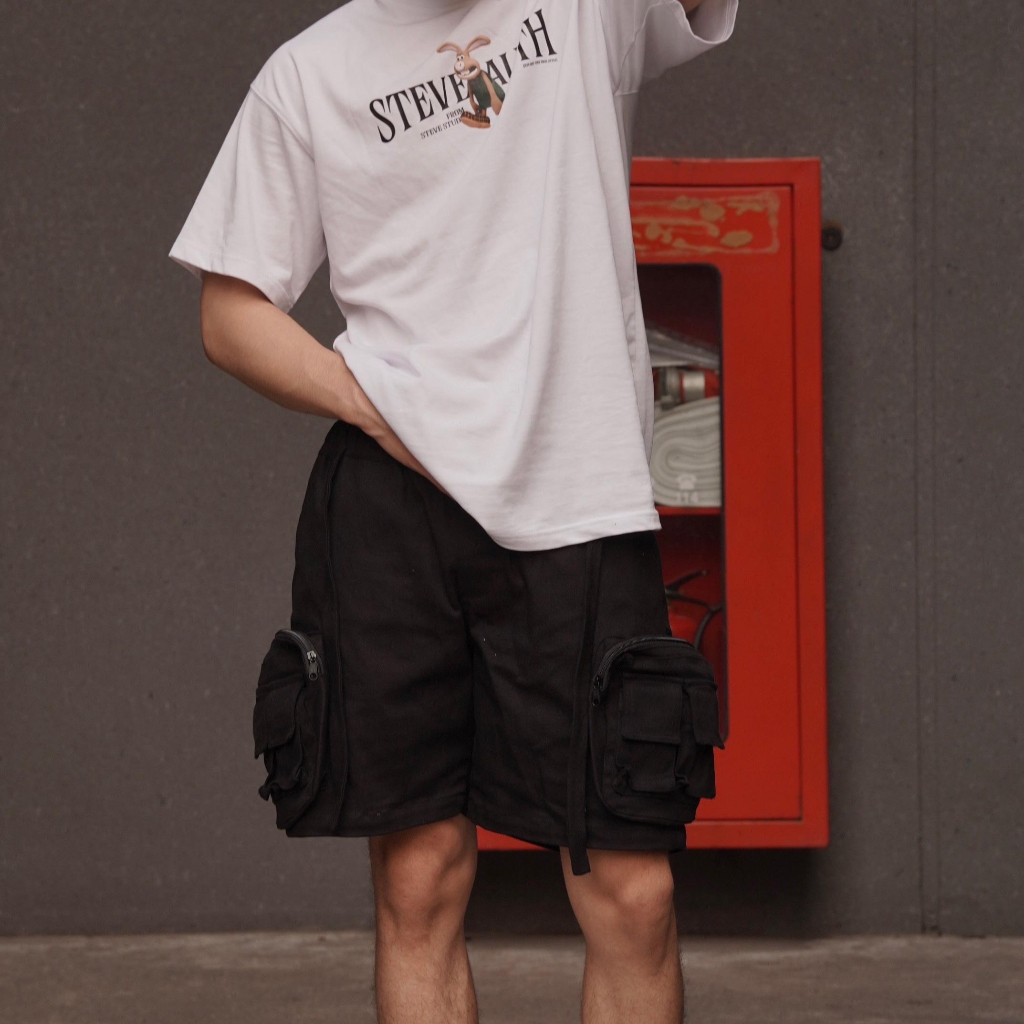 Quần short nam Steve Túi Hộp, vải kaki co giãn, quần đùi nam dáng thể thao mã V2 Local Brand