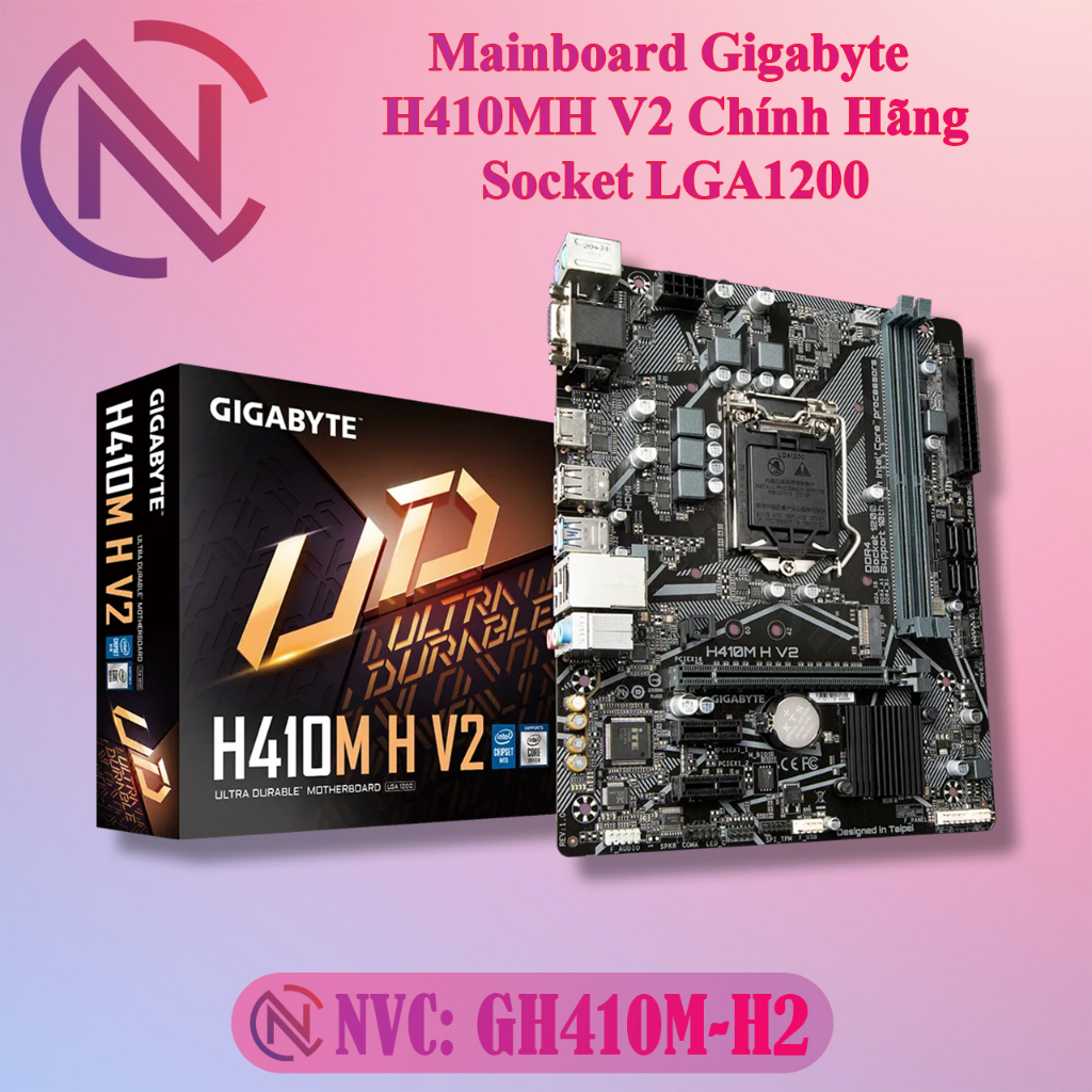 Bo mạch chủ - Mainboard Gigabyte H410MH V2 Chính Hãng BH 36T NVC Shop