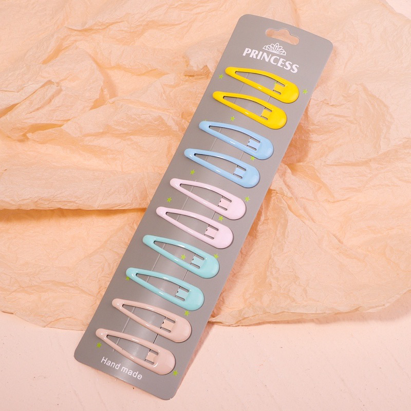 Set 10 kẹp tóc mái hình sao đáng yêu cho bé gái