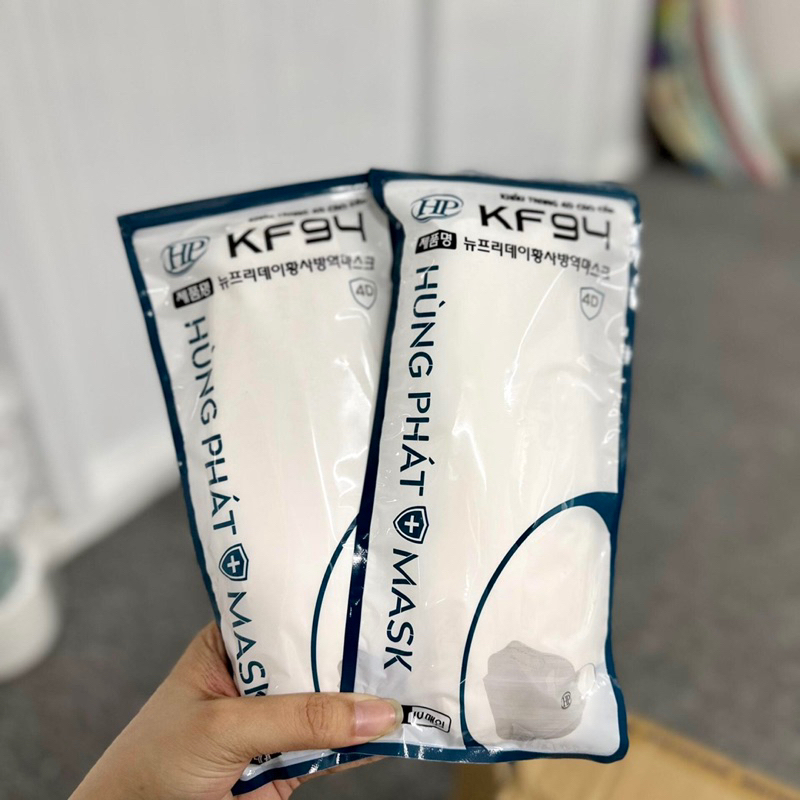 KHẨU TRANG KF94 LOẠI 1 CHÍNH HÃNG HÙNG PHÁT 4 LỚP CHỐNG BỤI, KHÁNG KHUẨN
