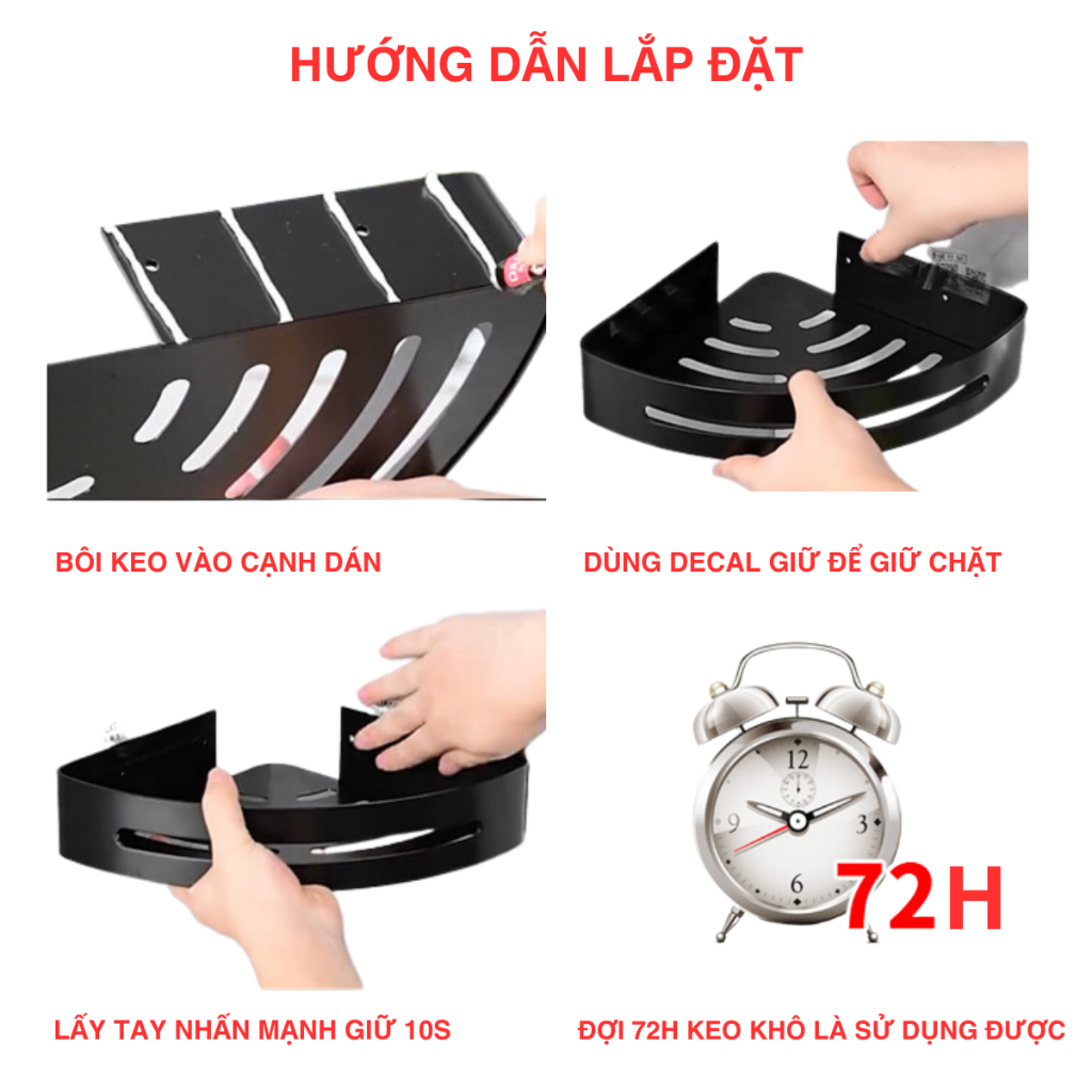 Kệ gắn góc tường TOPANO đựng đồ đa năng tiện lợi cho phòng tắm AL886288 | BigBuy360 - bigbuy360.vn