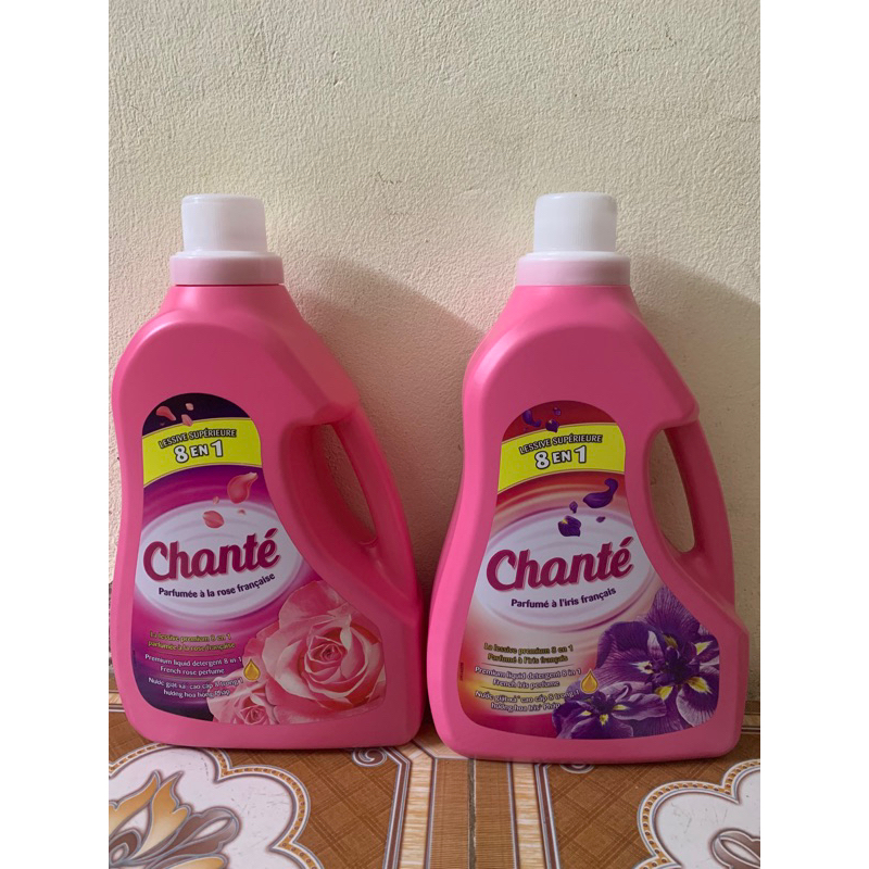 Nước giặt xả chante’ 3,4kg hương hoa hồng pháp, hoa diên vĩ pháp