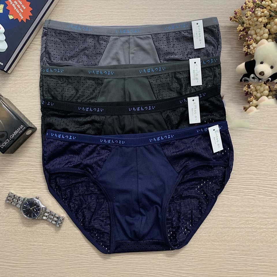Hộp 5 Quần Lót Nam Chéo Thông Hơi Xuất Nhật Mới
