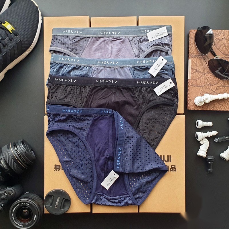 Hộp 5 Quần Lót Nam Chéo Thông Hơi Xuất Nhật Mới