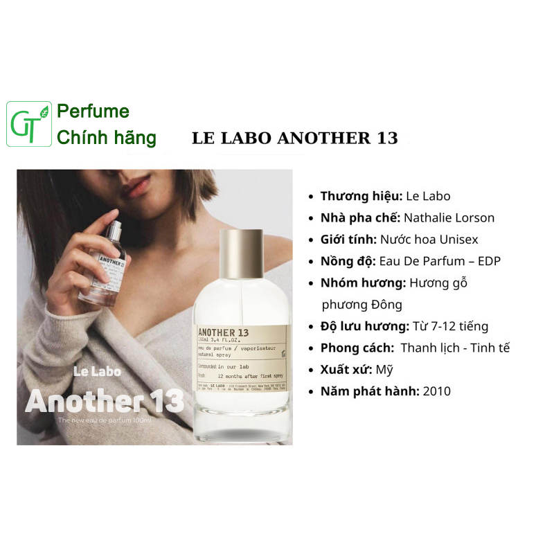 Nước Hoa Nam Nữ Le Labo 13 Chai Chiết 10m - Đẳng cấp lôi cuốn - Nước Hoa Unisex