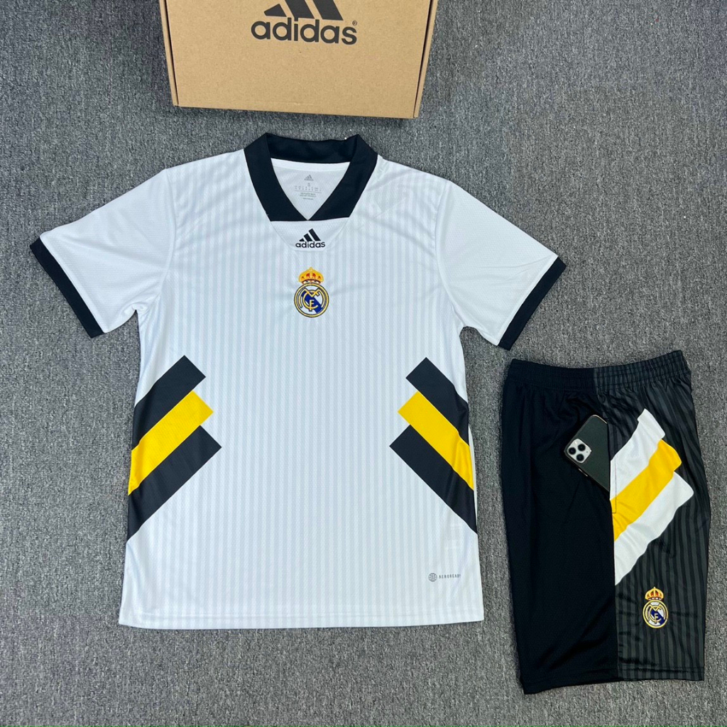 Áo Bóng Đá CLB Real Madrid Icon, Quần Có Túi - Vải Gai Thái Cao Cấp