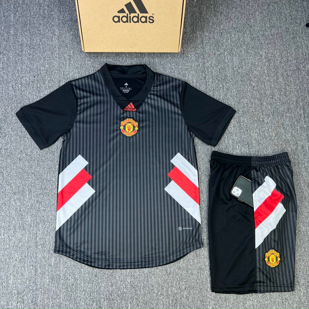 Áo Bóng Đá CLB Manchester United Icon, Quần Có Túi - Vải Gai Thái Cao Cấp