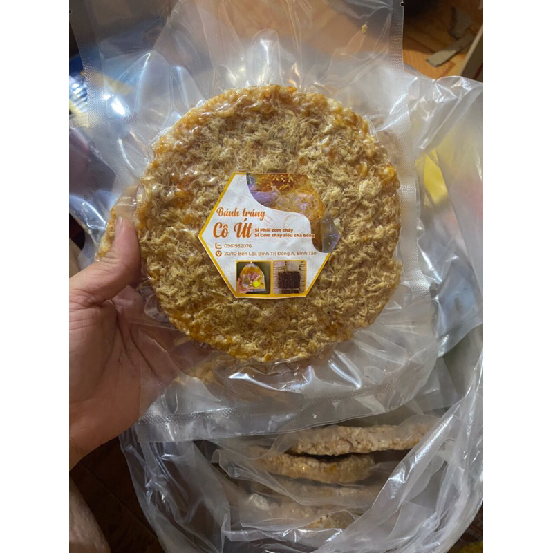 1 miếng cơm cháy siêu chà bông tròn 11cm