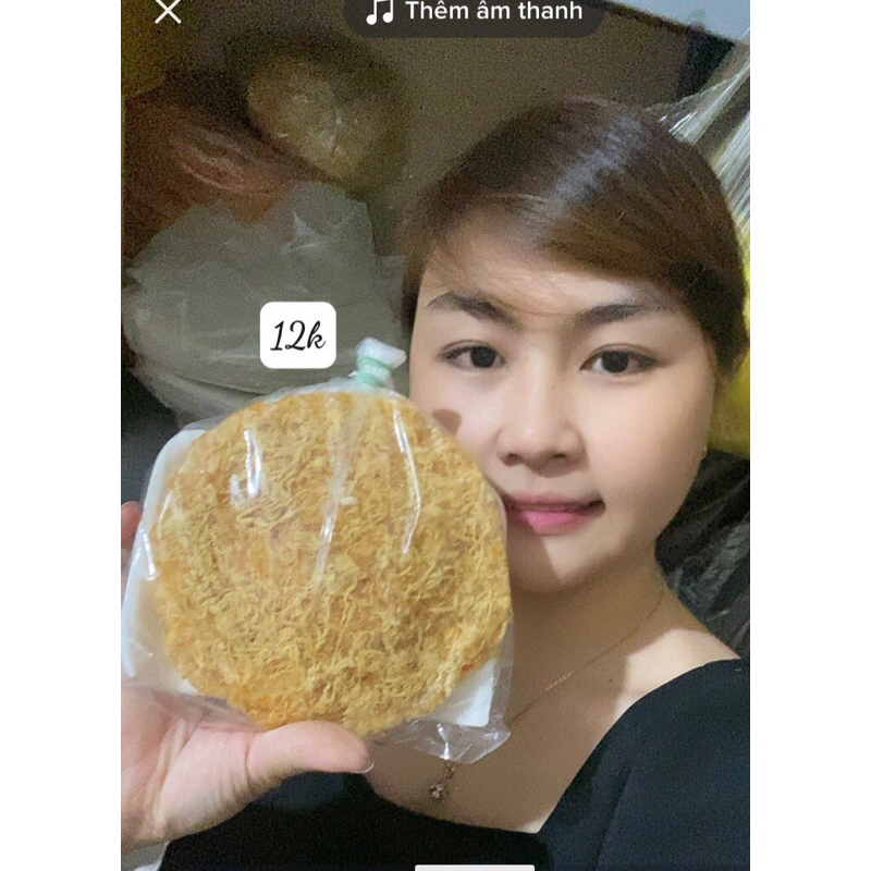 1 miếng cơm cháy siêu chà bông tròn 11cm