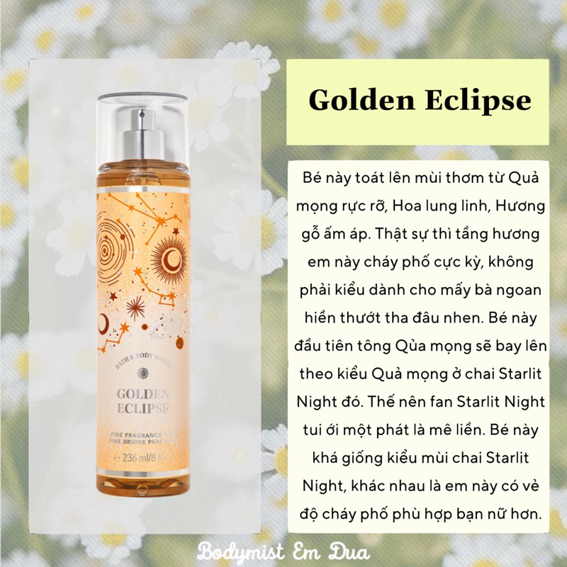 Xịt Thơm Toàn Thân - GOLDEN ECLIPSE