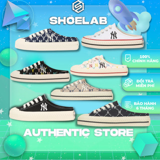 Giày sục mlb mule màu đen dễ mang, mlb ny - fak.e hoàn tiền shoe lab