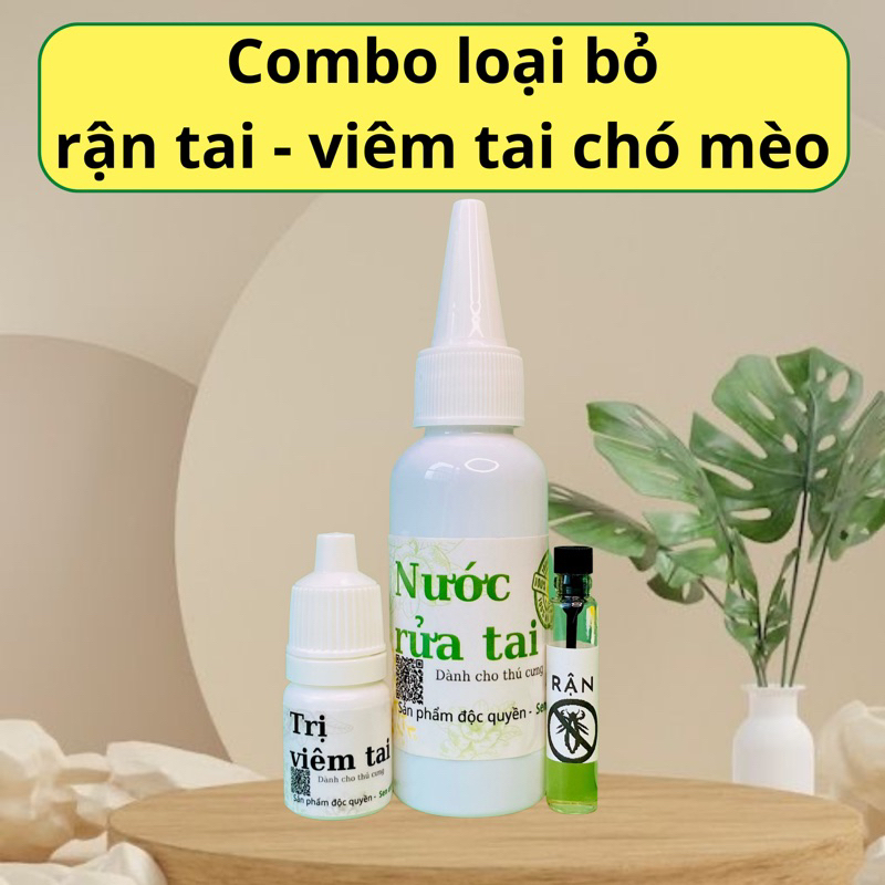 Nhỏ trị rận tai và viêm tai chó mèo.