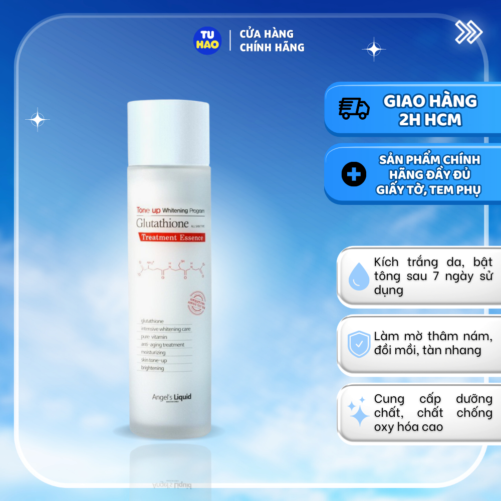 Toner Dưỡng Angel's Liquid 7 Day Esscense Glutathione Sáng Da, Mờ Thâm Nám 150ml