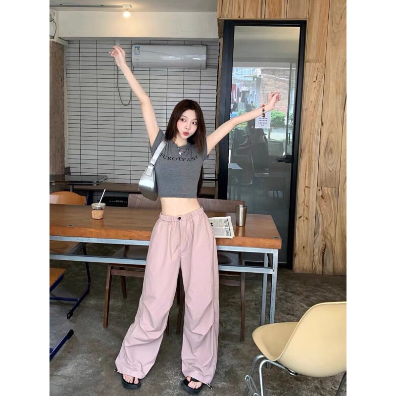 Quần Túi Hộp Rút Dây Tông Màu Hồng Cute Uzllang Trendy Cá Tính Xu Hướng Thời Trang