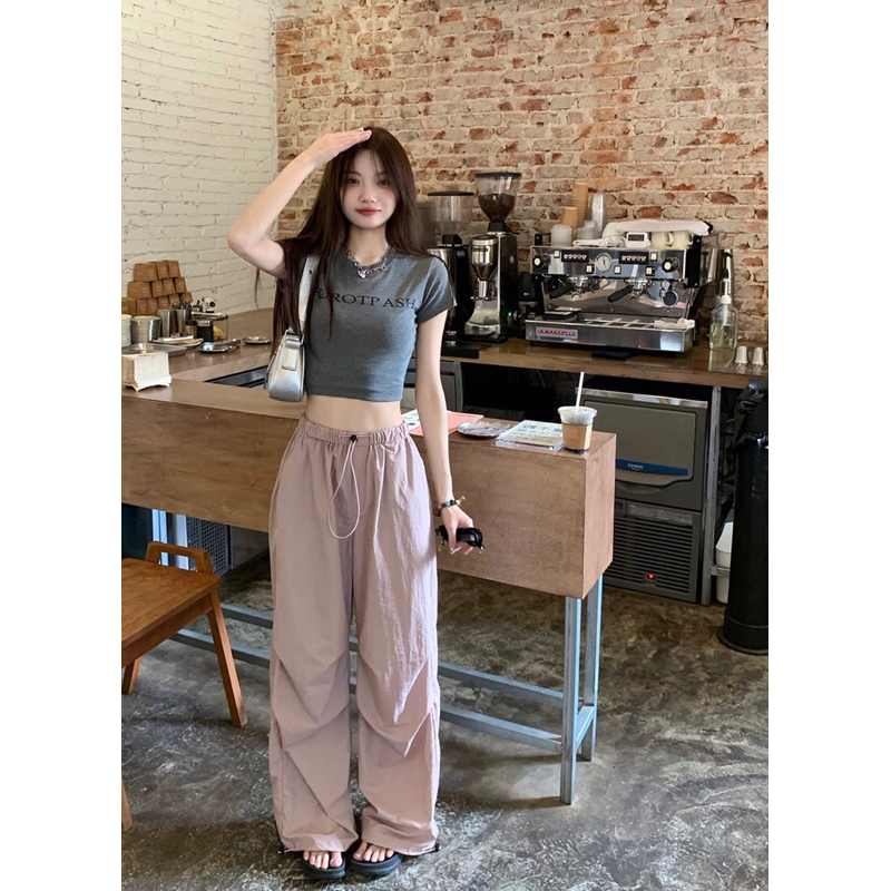 Quần Túi Hộp Rút Dây Tông Màu Hồng Cute Uzllang Trendy Cá Tính Xu Hướng Thời Trang