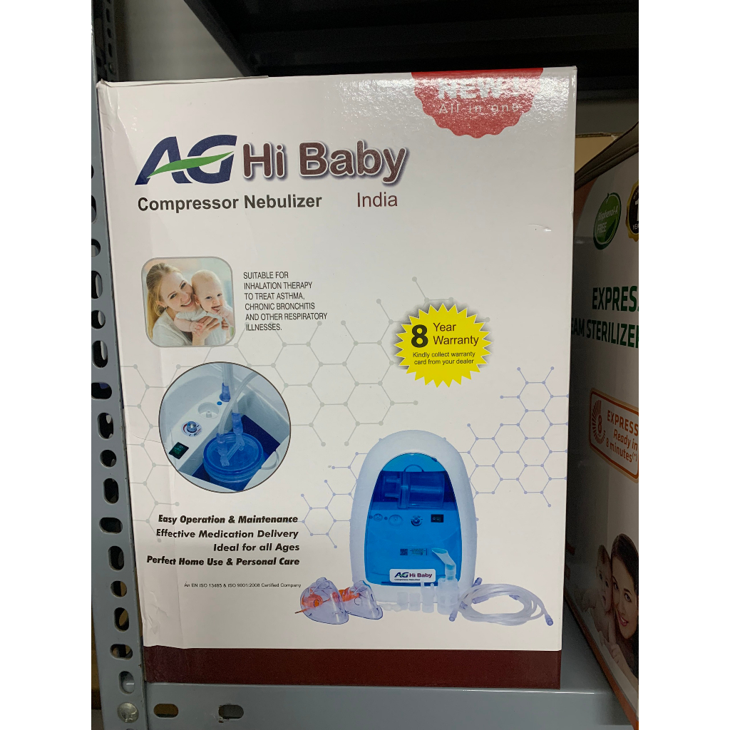 Máy xông khí dung, hút mũi cho bé AG Hibaby AG601 Bảo hành 8 năm. Xông hút 2in1, làm sạch dịch mũi, bảo vệ hô hấp cho bé