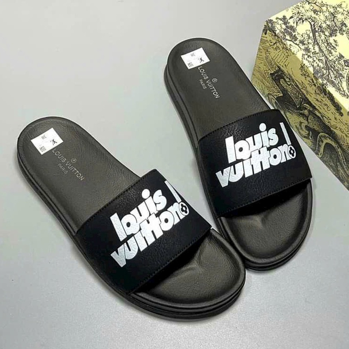 Dép Nam Lv cao cấp full box - Dép quai ngang LV nam SPF