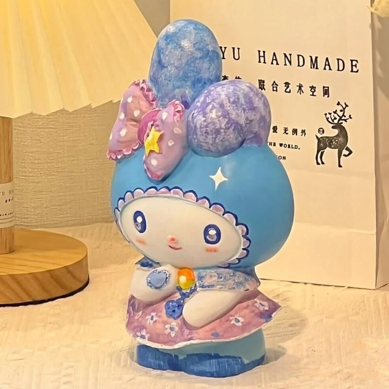 Tượng thạch cao tô màu thỏ Melody- Đồ chơi tô màu cho bé tặng kèm cọ và màu vẽ acrylic