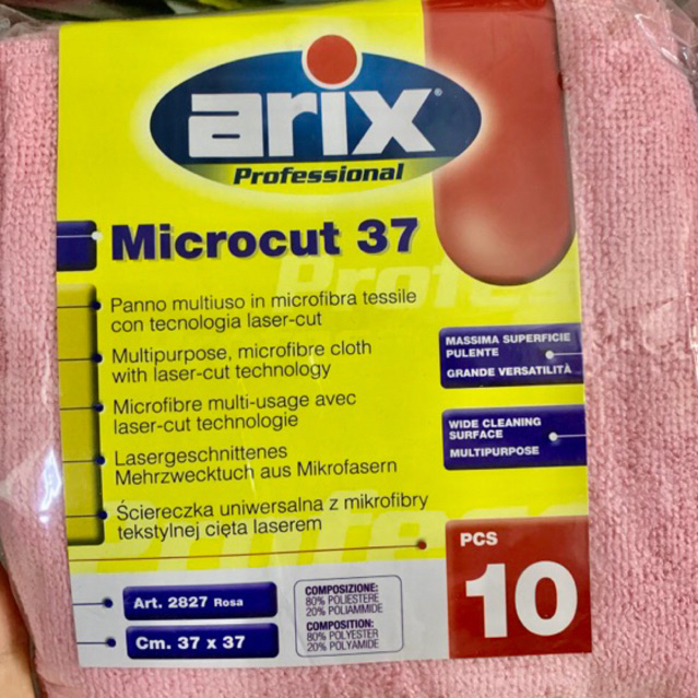 Set 10 khăn ARIX Europe Microcut 37x37cm Laser cut siêu mềm