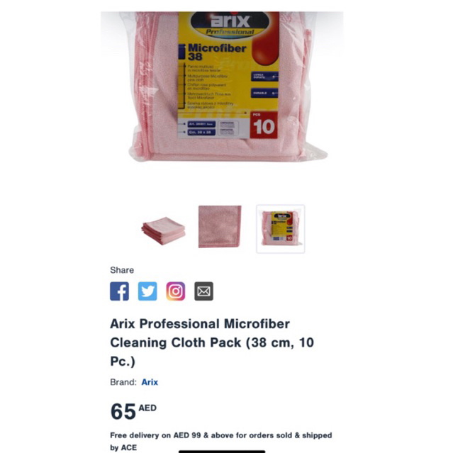 Set 10 khăn ARIX Europe Microcut 37x37cm Laser cut siêu mềm