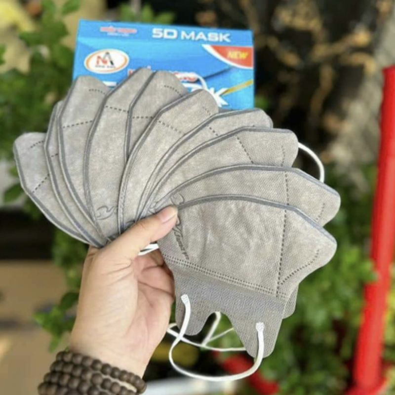 50 Cái Khẩu Trang 5D Nam Anh Xám Dày, Đẹp