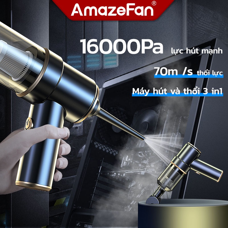 AmazeFan máy hút bụi 16000Pa  hút bụi cầm tay (Có chức năng thổi) máy hút bụi không dây 4in1 máy hút bụi mini