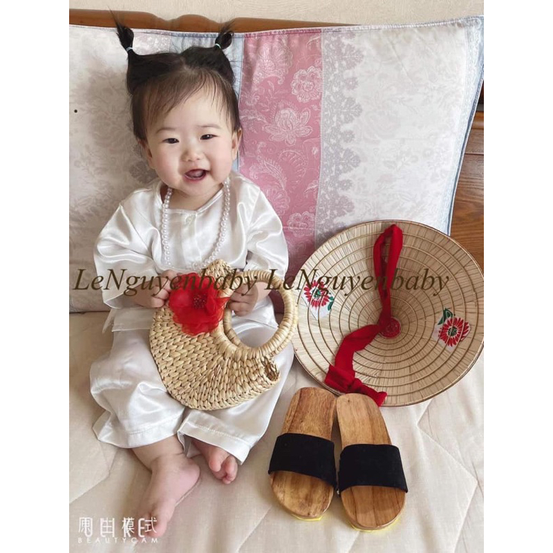 Bà ba Trắng cho bé 🎁 FREESHIP 🎁 - Lụa mềm mại, mát mẻ thấm hút mồ hôi, kiểu dáng xinh xắn