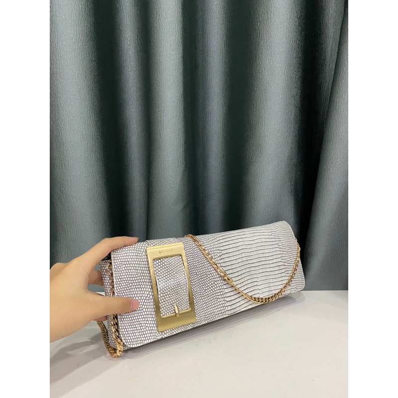 Túi si hiệu GO - CCE của Hàn Quốc da bò dập vân kì nhông