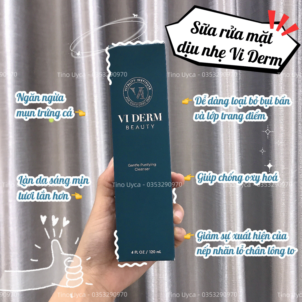 Sữa rửa mặt dịu nhẹ VI Derm Beauty Gentle Purifying Cleanser
