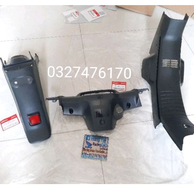 Bộ 3 nhựa đen nhám, áo xe DREAM lùn zin honda thái xịn