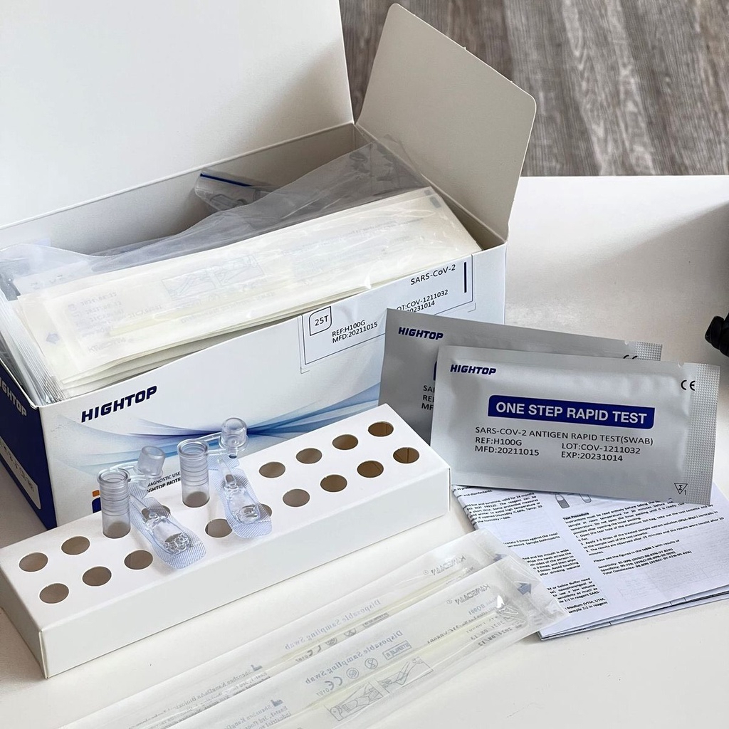 Một Bộ Kit Test Mũi Nhanh Tại Nhà Covid 19 Hightop.