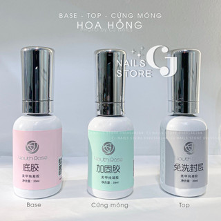 Base top cứng móng hoa hồng chai lớn