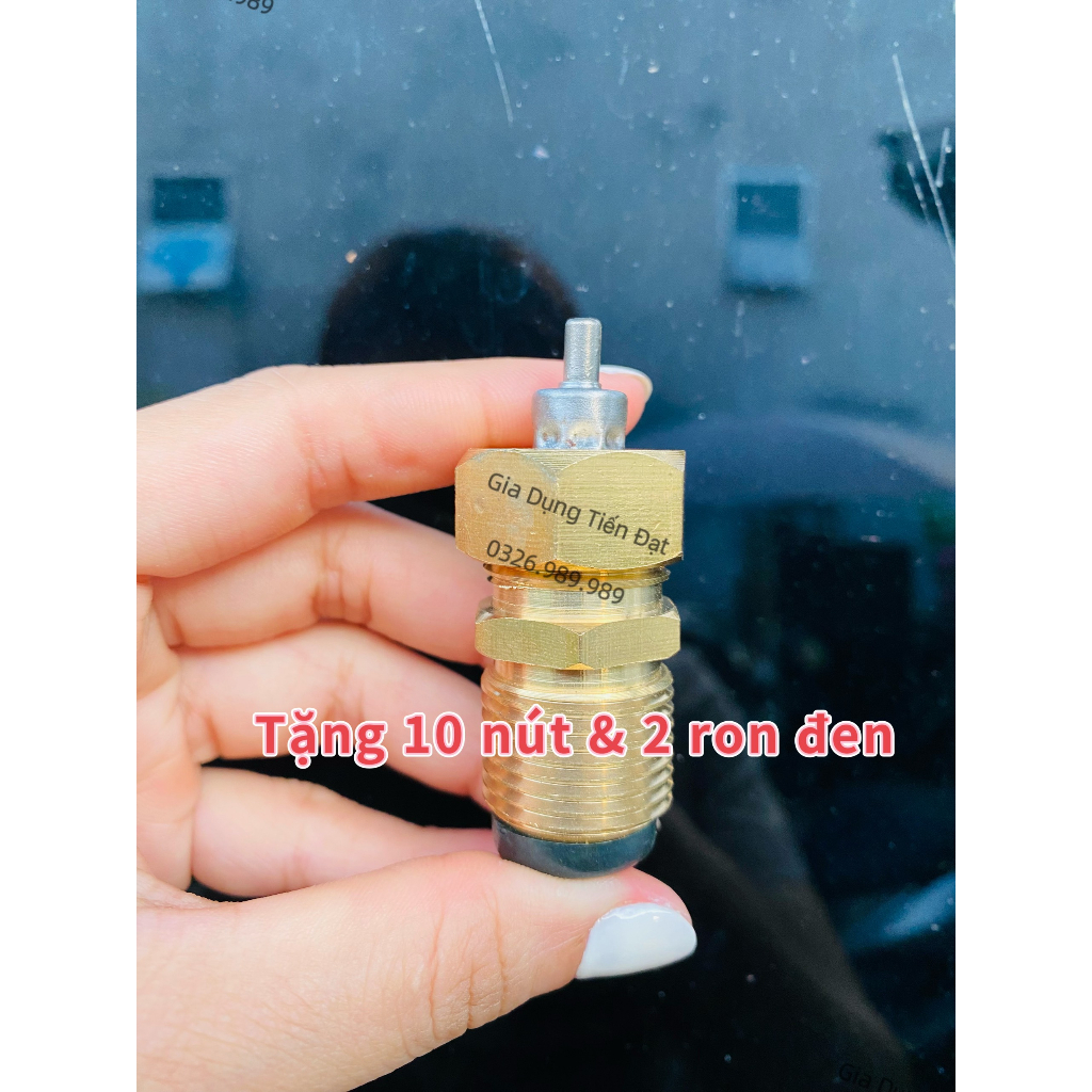 Đầu Sạc Gas từ bình 12KG Sang Bình Gas Lon MiNi - Tặng kèm 10 Nút Nhựa Và 2 Ron Đen