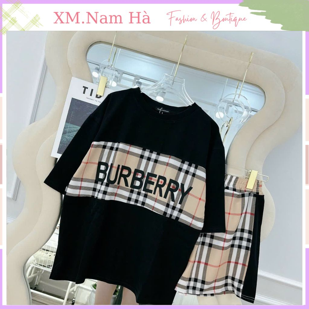 Sét quần áo nữ thun phối kẻ BBR hot cotton co dãn 4 chiều,bộ quần áo nữ trắng đen như hình.