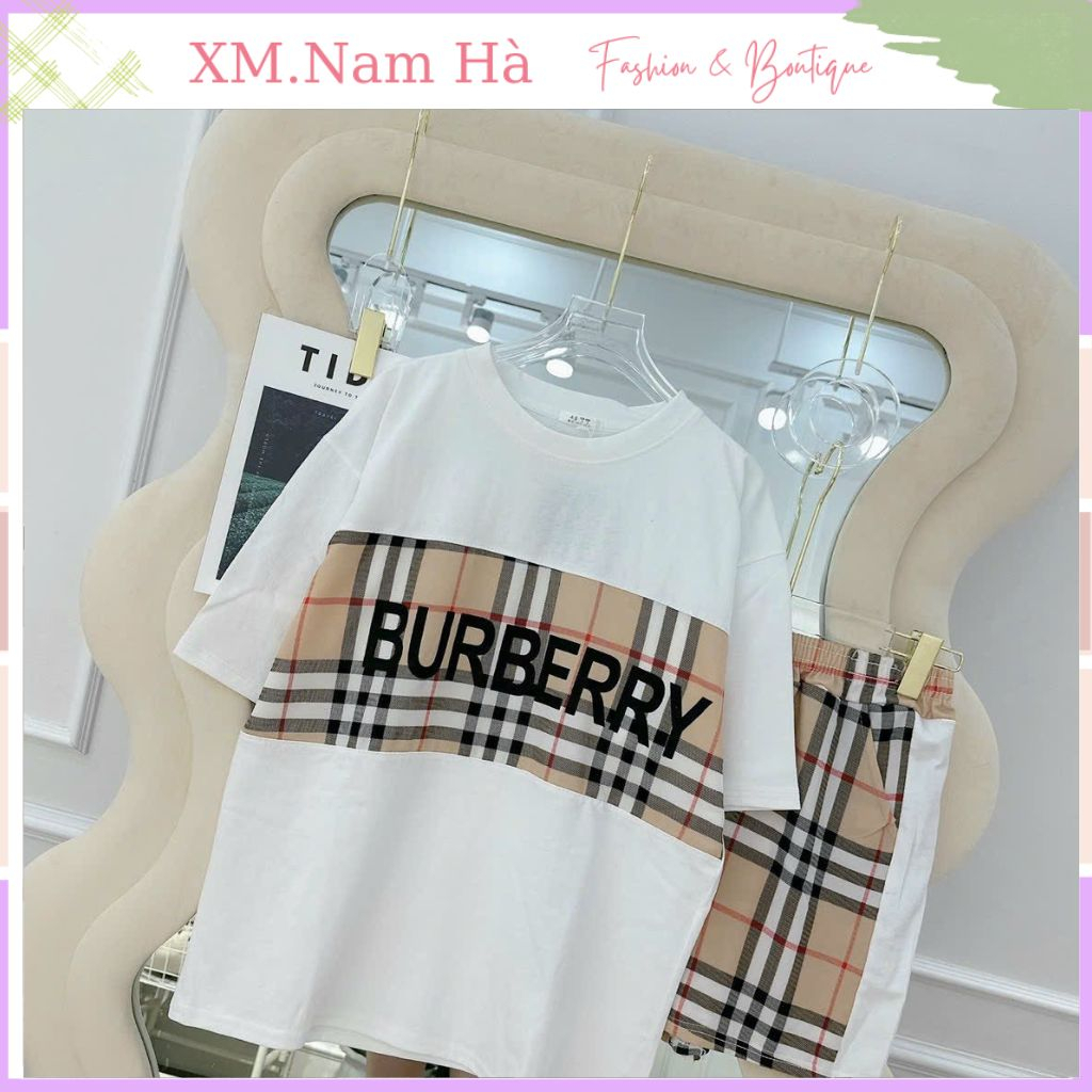 Sét quần áo nữ thun phối kẻ BBR hot cotton co dãn 4 chiều,bộ quần áo nữ trắng đen như hình.