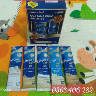 Hộp 20gói sữa Ensure Gold Hương VANI - Sữa bột Ensure Hạnh Nhân - EnSua Cafe/ Lúa Mạch - mỗi gói dùng thử 60,6g - Abbott