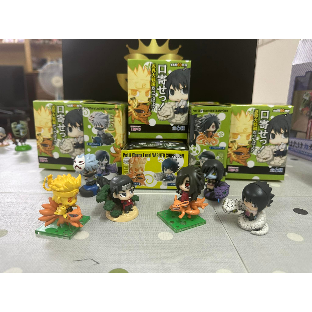 Series hai set 6 mô hình Naruto chibi cưỡi thú, PVC, 5cm, siêu đáng yêu cute phù hợp cho mọi lứa tuổi