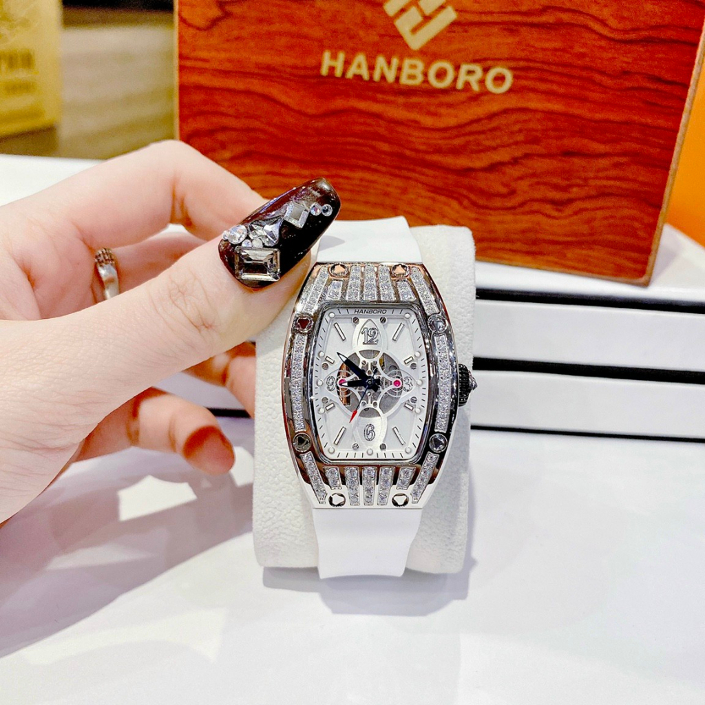 Đồng Hồ Hanboro Nữ,Chính Hãng, Máy Pin,Size: 34m Thiết Kế On Trend,Sang Trọng Cá Tính