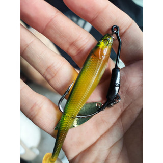 Lưỡi mồi lure - lưỡi gắn mồi mềm lưỡi + mồi mềm