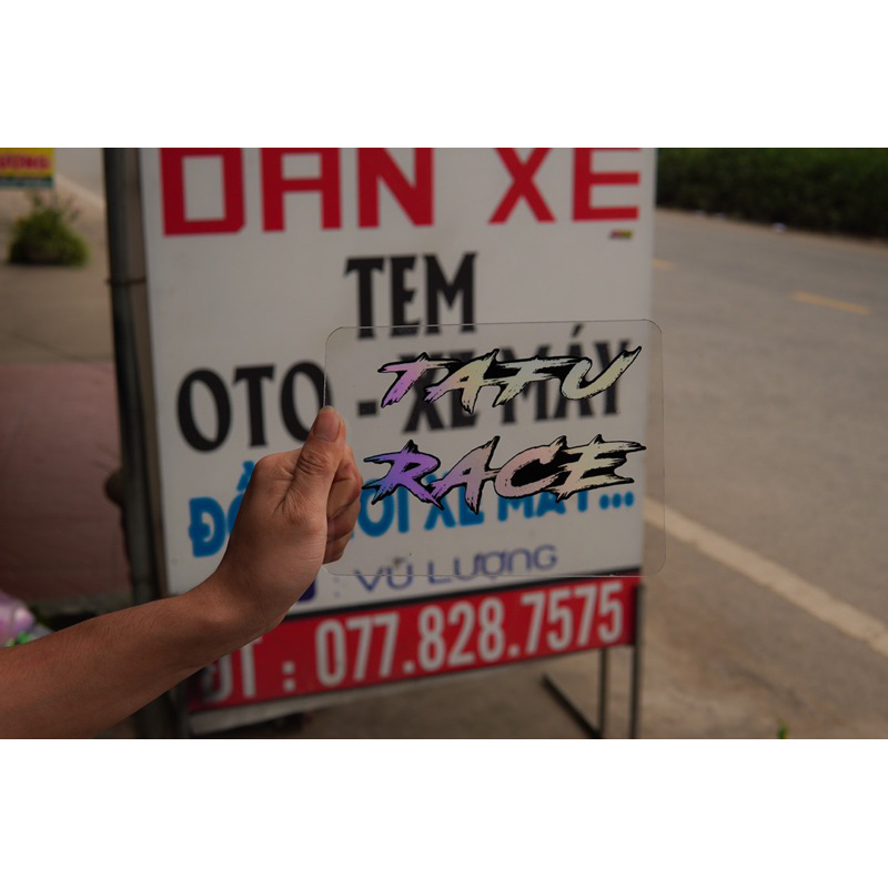Tem dán xe máy Race -Tafu 7 màu cao cấp chuyển màu theo góc nhìn